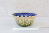 Unique Scalloped Medium Ceramic Bowl