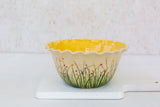 Unique Scalloped Medium Ceramic Bowl