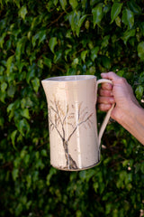Elegant Hand Painted Gold Pitcher
