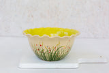 Unique Scalloped Medium Ceramic Bowl