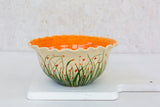 Unique Scalloped Medium Ceramic Bowl