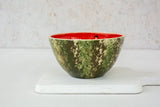 Decorative Medium Size Serving Bowl - Colorful Pasta Bowls - Unique Fruit Bowl - Ceramic Watermelon Bowl - Decorative Kitchen Decor