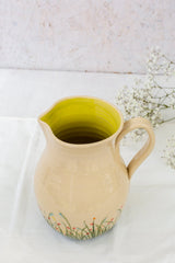 Large Round Ceramic Floral Pitcher