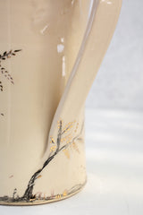 Elegant Hand Painted Gold Pitcher