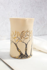 Elegant Hand Painted Gold Pitcher