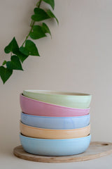 Hand Painted Pastel Cactus Serving Bowl