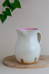 Large Round Ceramic Cactus Pitcher