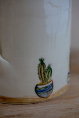 Modern Cactus Ceramic Water Wine Pitcher
