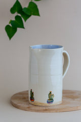 Modern Cactus Ceramic Water Wine Pitcher