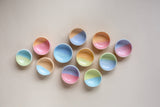 Small Hand Painted Pastel Ceramic Dip Bowls