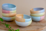 Medium Boho Hand Painted Pastel Ceramic Tapas Bowl