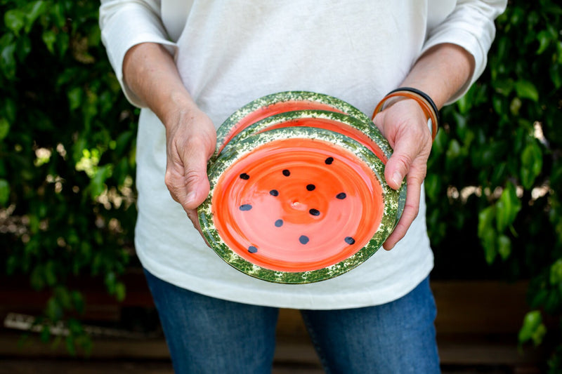Ceramic Watermelon Plates 