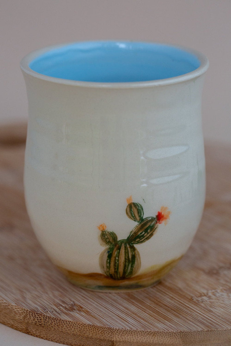 Cactus Ceramic Coffee Mug with Handle 