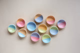 Small Hand Painted Pastel Ceramic Dip Bowls 