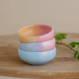 Medium Boho Hand Painted Pastel Ceramic Tapas Bowl